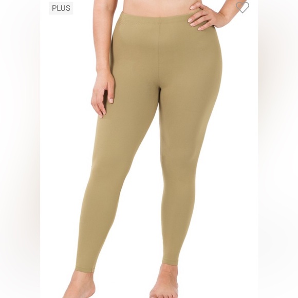 Zenana Outfitters Pants - NWT! PLUS PREMIUM MICROFIBER FULL LENGTH
LEGGINGS Khaki